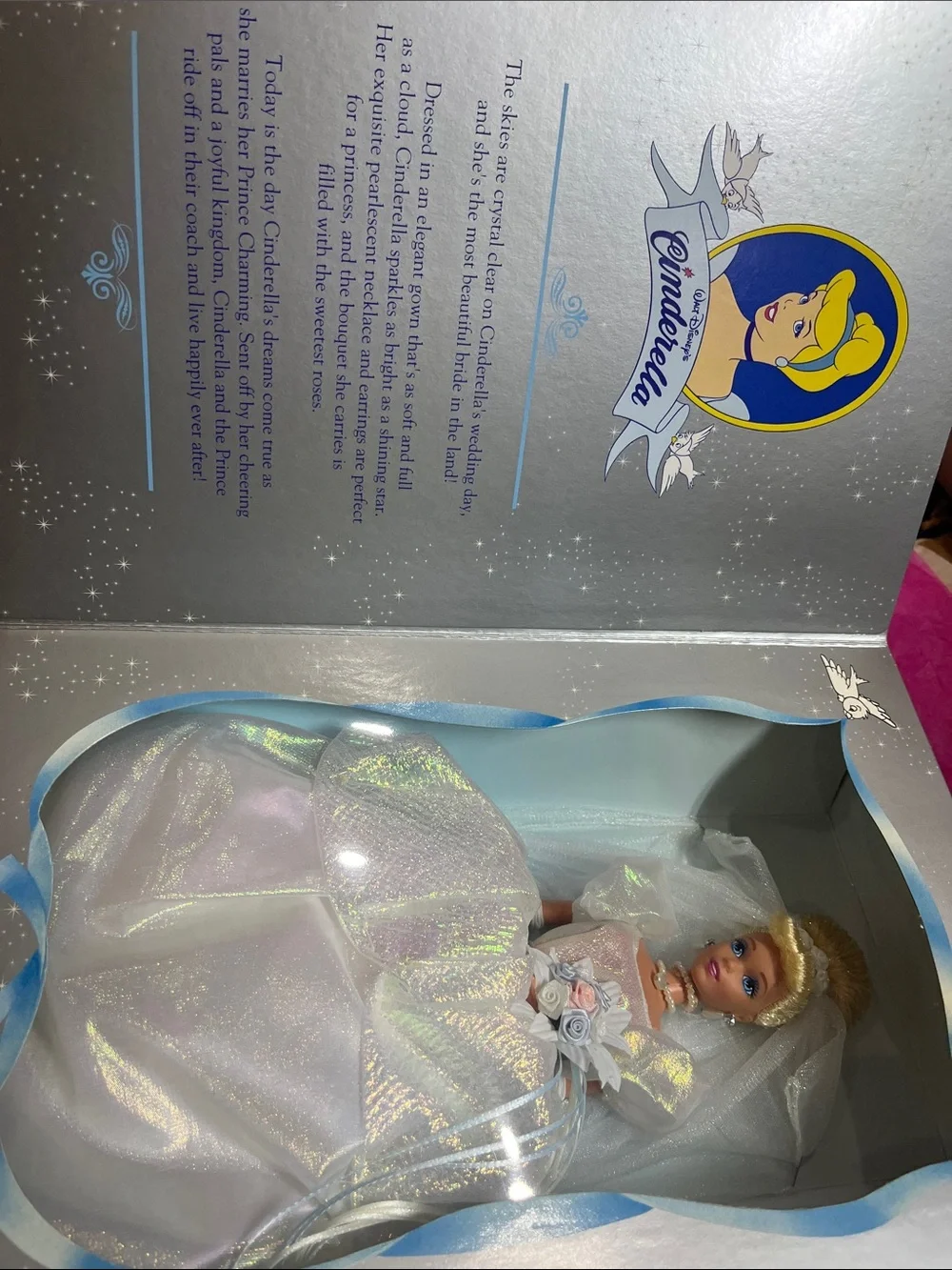 vintage 1995 Mattel Walt Disney Wedding Cinderella 45th Anniversary Barbie NRFB